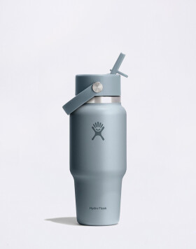 Hydro Flask Wide Mouth Travel Bottle with Flex Straw Cap (710 ml) Shale Gray
