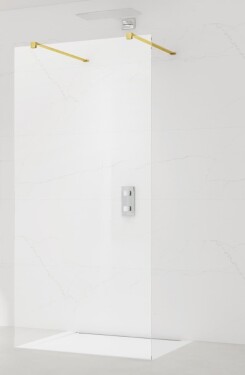Sprchová zástena Walk-in 140 cm SAT vo farbe profilu zlatá SATBWI140ZAVZ SATBWI140ZAVZ
