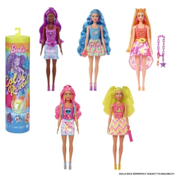 Mattel HCC67 Barbie Color reveal neónová batika