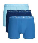 Pánske boxerky 3 ks DIM COTTON STRETCH BOXER 3x - DIM - svetlomodré L