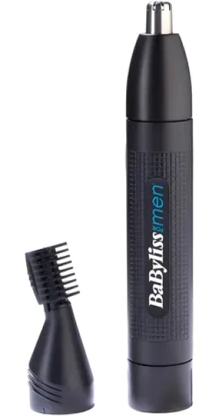 Babyliss E652E / Zastrihávač chĺpkov / ušné nosové obočie / 2 zastrihovacie hlavy / nástavce 3 5 mm / 1x AA batérie (3030050106886)