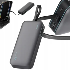 Cuktech LPB200N PowerBanka 40W šedá / 20000mAh / USB-C / USB-A / kábel (6977556350702)