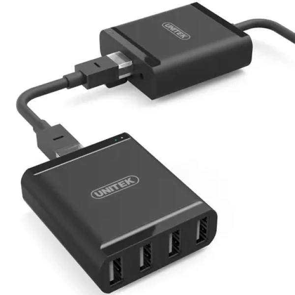 Unitek Predlžovač USB po UTP / Sieťový adaptér / USB / RJ45 / až 4 zariadenia (Y-2516)