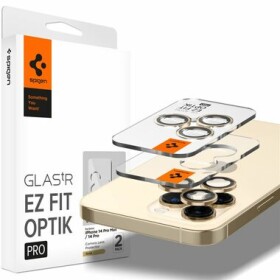 Spigen Glass EZ Fit Optik Pre ochranné sklo na fotoaparát pre Apple iPhone 14 Pro/ iPhone 14 Pro Max 2ks zlatá (AGL05598)