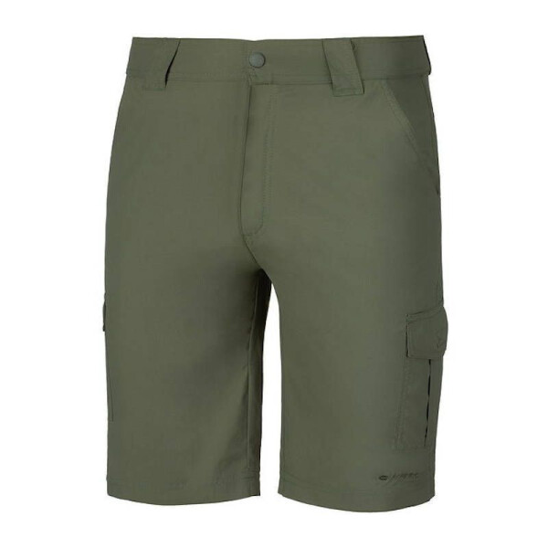 Pánske šortky Loop 1/2 92800331399 Dark Olive - Hi-tec S olivovo zelená