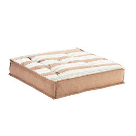 MADAM STOLTZ Bavlněný sedák Old rose / White / Light blue / Grey 60 × 60 cm