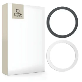 Tech-Protect MagMat čierna/strieborná / Magnetický krúžok MagSafe / univerzálny / 2 ks