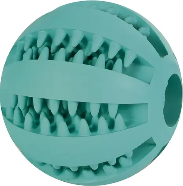 TRIXIE DENTAfun lopta s mätou 5 cm / Hračka pre psa / prírodný kaučuk / dentálna hygiena (TX-3259)