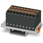 Phoenix Contact 3273058 blok rozvádzača 28.6 mm pružinová svorka čierna 8 ks; 3273058