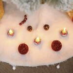 Podložka pod vianočný stromček, chlpatá, 150 cm, biela Ruhhy 22228