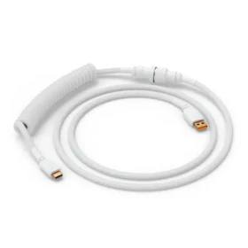 Glorious GMMK USB-C/USB-A krútený kábel 1.4m biela / pre klávesnice Glorious / 1x USB-C(M) / 1x USB-A(M) (GLO-KB-ACC-CBL-COIL-GWHT)