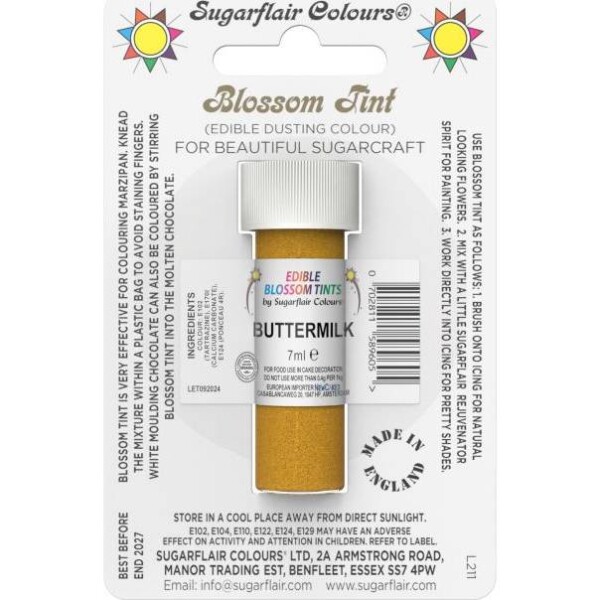 Jedlá prachová farba buttermilk 7 ml - Sugarflair - Sugarflair