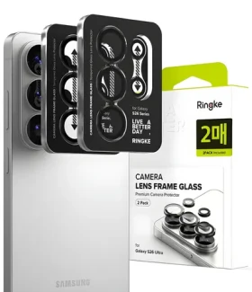 Ringke Camera Frame Protector čierna / Ochranný kryt fotoaparátu / Samsung Galaxy S26 Ultra / 2 ks