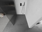 MEXEN/S - Kioto Sprchová zástena WALK-IN 90 x 200, prúžky 8 mm, čierna 800-090-101-70-09