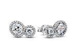 Pandora Strieborné náušnice Objímajúca aureola Timeless 293774C01