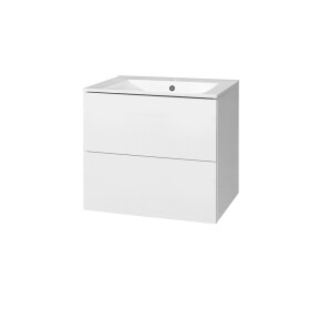 Mereo Aira, kúpeľňová skrinka s keramickým umývadlom 61 cm, biela CN710