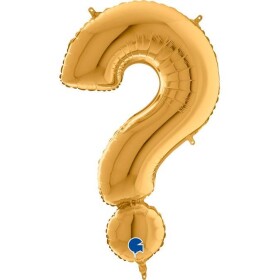 Nafukovací balónik znak otáznik 102 cm zlatý - Grabo