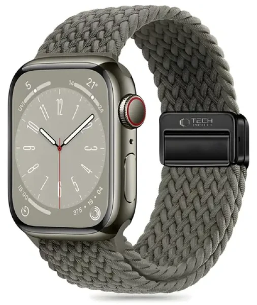Tech-Protect Nylonmag zelená / Remienok pre Apple Watch / 42/44/45/49 mm / nylon / magnetické zapínanie