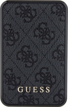 Guess Guess Powerbank 18W GUPB10DP4GEGK 10000mAh Čierny/black 4G Leather Metal Logo