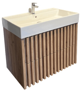 Kúpeľňová skrinka s umývadlom SAT Delano 60x56x46 cm dub mat DELANO60ZDSAT DELANO60ZDSAT