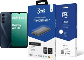 Samsung Galaxy A16 5G 4/128GB Granatowy (SM-A166BZKDEUB) + FlexibleGlass + Etui Clear Case