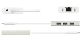 J5Create JCH471 biela / USB-C húb / Gigabit Ethernet / 3 porty / hliník (JCH471-N)