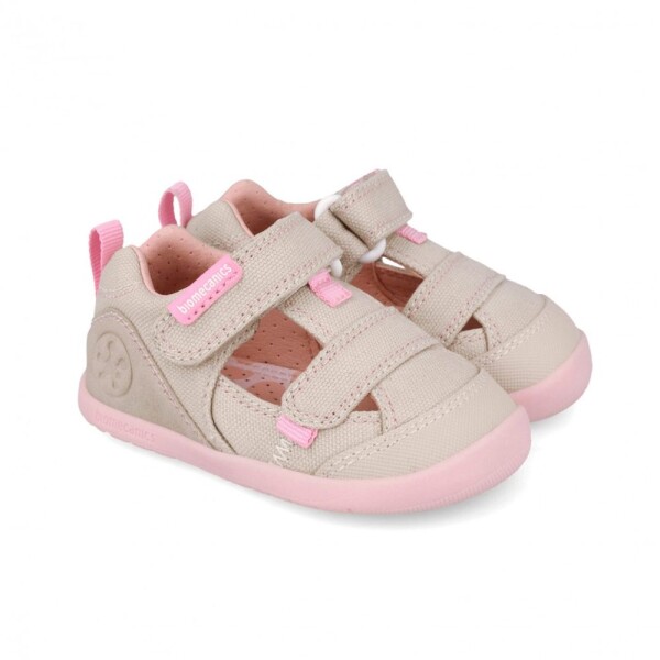 Dievčenské barefoot sandále LONA BASICA BEIGE Y ROSA Biomecanics 262191-F884 - 25