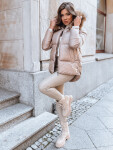 Dámská prošívaná zimní bunda SPARKLE camel Dstreet TY3948