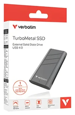 Verbatim TurboMetal SSD 1 TB strieborná / Externý SSD / USB4 / R: 3700 MB/s / W: 3600 MB/s (32021)