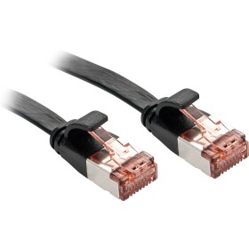 LINDY 47575 RJ45 sieťové káble, prepojovacie káble CAT 6 U/UTP 10.00 m čierna s ochranou 1 ks; 47575