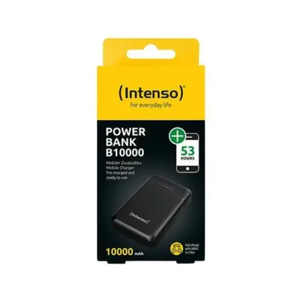 INTENSO B10000 čierna / Powerbanka / 10000 mAh / USB-C / 2x USB-A (7320530)