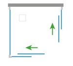 FORTE - Štvorcový sprchovací kút ACRIL - ANGOLO NEW - FARBA rámu - Biela, Rozmer A - 100, Rozmer B - 100 OLNAC2FS200031