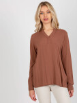 Blúzka D73761M11081A hnedá - FPrice XL