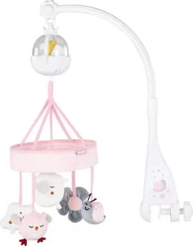 CHIPOLINO Hudobný a premietací závesný kolotoč Pink Garden