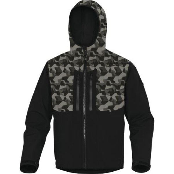 Pracovná softshell bunda Delta Plus HORTEN2 Farba: Čierna/ Maskáčová, Veľkosť: S (HORT2NCPT)
