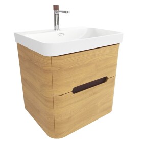 Kúpeľňová skrinka s umývadlom SAT Fusion 57,5x53x45 cm dub medový mat SATFUSION260DMUBA SATFUSION260DMUBA