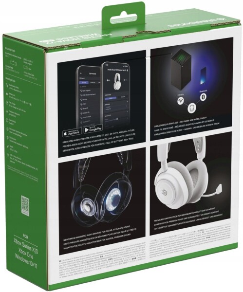 SteelSeries Arctis Nova 7X Wireless Gen 2 Sada słuchawkowy Bezprzewodowy Opaska na głowę Gaming Bluetooth Biely