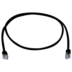 Telegärtner 100008329 RJ45 sieťové káble, prepojovacie káble CAT 5e F/UTP 2.0 m čierna samozhášavý, s priechodkou chrániacou proti zlomeniu 1 ks; 100008329
