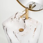 REA - Voľne stojace umývadlo Aris Marble 44x37,5 REA-U6906