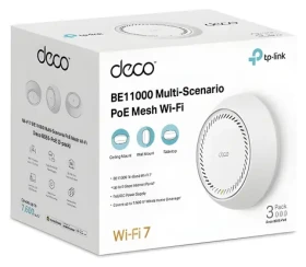 TP-LINK Deco BE65-PoE (3-pack) / Wi-Fi 7 systém MESH BE9300 / Tri-band / 2,4 GHz 688 Mbps / 5 GHz 2882 Mbps (Deco BE65-PoE(3-pack))