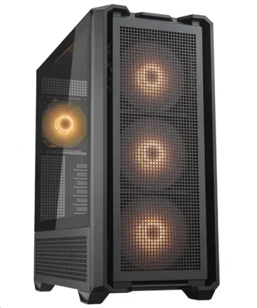 COUGAR MX600 čierna / PC skriňa / E-ATX / ATX / micro-ATX / mini-ITX / RGB / priehľadná bočnica / bez zdroja (CGR-57C9B-RGB)