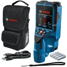 BOSCH D-tect 200 C Professional s príslušenstvom / Detektor / hĺbka: 200 mm / IP 5X / 4× batéria 1.5 V LR6 (AA) (0601081600)