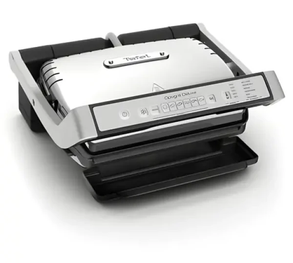 TEFAL Optigrill Elite GC707D strieborná/čierna / Kontaktný gril / 2000 W / 6 programov