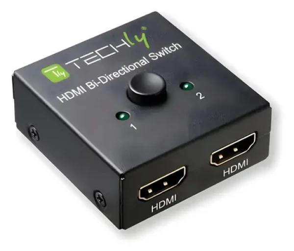 Techly 108606 čierna / HDMI prepínač / obojsmerný 2x1 / 4K 60Hz (108606)