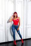 Sexy calssic Skinny Highwaist Jeans denimblue