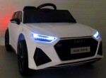 Mamido Elektrické autíčko Audi RS6 GT biele s EVA kolesami a koženým sedadlom, s diaľkovým ovládaním