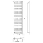 Bruckner - ALBRECHT vykurovacie teleso 600x1570, stredové pripojenie, chróm 600.118.1