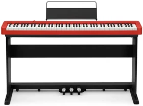 Casio S160RD červená set + stojan / digitálne piáno / 88 kláves / USB / 6x AA adaptér (4971850383154)