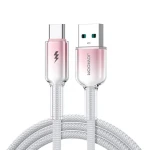 Joyroom S-A42 Crystal-Clear Series Nabíjací kábel USB-A (M) - USB-C (M) 3A 1.2m biela (6956116728168)