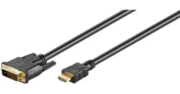 MicroConnect kábel Dual-link HDMI (M) - DVI-D 24 +1 (M) 5m čierna / FullHD (1920x1080) @ 60Hz / obojsmerný (HDM192415)